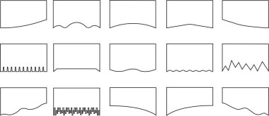 Web sitesi tasarımları için düzenlenebilir sınırların ana hatlarıyla şekillendirilmesi. Vektör pankartları başlıklar ve ayırıcılar. Arkaplan bölümü ve çerçeve şablonları. Üst başlık simgelerini soyut eğriler.