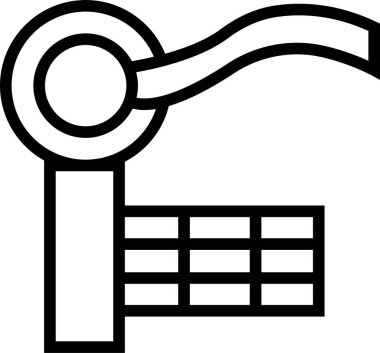 Kapı kolu ikon vektörü. Mobil konsept ve web tasarımı için otel ve restorandan moda doğrusal tabela. Güvenlik işareti. Şeffaf arkaplanda izole edilmiş kapı tokmağı gösterimi.