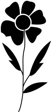 Çiçek vektör simgesi. Bahçe bitkisi illüstrasyon işareti. Şeffaf arkaplanda dolgu biçiminde güzel bir sembol izole edilmiş. Minik Bitki Kesme Sanatı Zarif El Düğün davetiyesi ve poster ikonu.