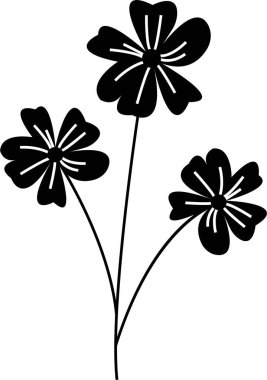 Çiçek vektör simgesi. Bahçe bitkisi illüstrasyon işareti. Şeffaf arkaplanda dolgu biçiminde güzel bir sembol izole edilmiş. Minik Bitki Kesme Sanatı Zarif El Düğün davetiyesi ve poster ikonu.