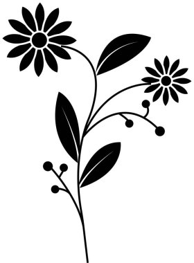 Çiçek vektör simgesi. Bahçe bitkisi illüstrasyon işareti. Şeffaf arkaplanda dolgu biçiminde güzel bir sembol izole edilmiş. Minik Bitki Kesme Sanatı Zarif El Düğün davetiyesi ve poster ikonu.