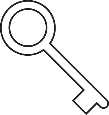 Moda tarzı düzenlenebilir stoktaki anahtar simge. Web sitenizin tasarımı ve mobil uygulaması için anahtar sembol. Güvenlik sistemi kavramı şeffaf arkaplanda anahtarla temsil edilir. Açıcı imza vektör illüstrasyonu.