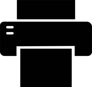 Moda Doldurma Biçiminde yazıcı simgesi. Belge yazdırma veya faks sembolü. Web sitesi veya mobil uygulama için vektör illüstrasyonu. Yazdırma işareti. Şeffaf arkaplanda birinci kalite sembol izole edildi.