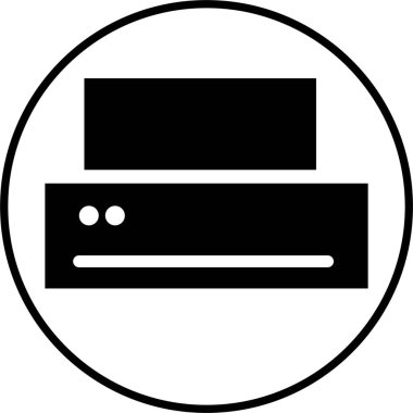 Moda Doldurma Biçiminde yazıcı simgesi. Belge yazdırma veya faks sembolü. Web sitesi veya mobil uygulama için vektör illüstrasyonu. Yazdırma işareti. Şeffaf arkaplanda birinci kalite sembol izole edildi.