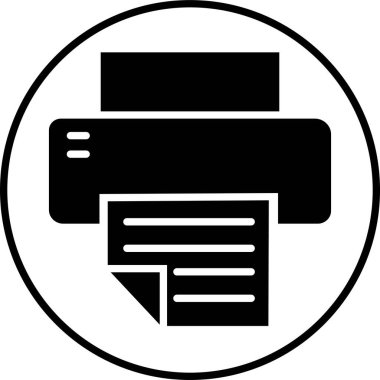 Moda Doldurma Biçiminde yazıcı simgesi. Belge yazdırma veya faks sembolü. Web sitesi veya mobil uygulama için vektör illüstrasyonu. Yazdırma işareti. Şeffaf arkaplanda birinci kalite sembol izole edildi.