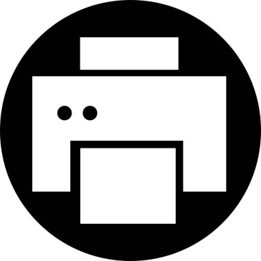 Moda Doldurma Biçiminde yazıcı simgesi. Belge yazdırma veya faks sembolü. Web sitesi veya mobil uygulama için vektör illüstrasyonu. Yazdırma işareti. Şeffaf arkaplanda birinci kalite sembol izole edildi.