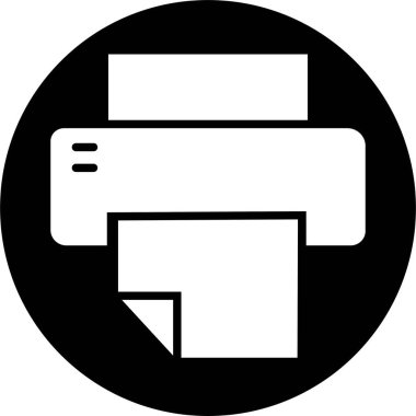 Moda Doldurma Biçiminde yazıcı simgesi. Belge yazdırma veya faks sembolü. Web sitesi veya mobil uygulama için vektör illüstrasyonu. Yazdırma işareti. Şeffaf arkaplanda birinci kalite sembol izole edildi.