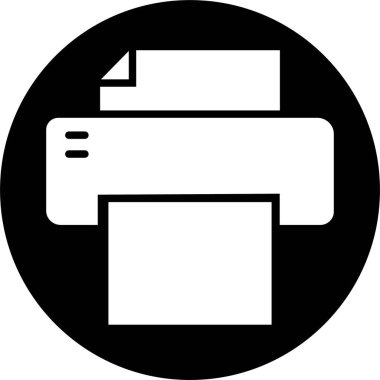 Moda Doldurma Biçiminde yazıcı simgesi. Belge yazdırma veya faks sembolü. Web sitesi veya mobil uygulama için vektör illüstrasyonu. Yazdırma işareti. Şeffaf arkaplanda birinci kalite sembol izole edildi.