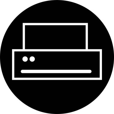 Satır Biçimi düzenlenebilir stoktaki yazıcı simgesi. Belge yazdırma veya faks sembolü. Web sitesi veya mobil uygulama için vektör illüstrasyonu. Yazdırma işareti. Şeffaf arkaplanda birinci kalite sembol izole edildi.