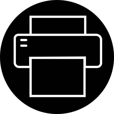 Satır Biçimi düzenlenebilir stoktaki yazıcı simgesi. Belge yazdırma veya faks sembolü. Web sitesi veya mobil uygulama için vektör illüstrasyonu. Yazdırma işareti. Şeffaf arkaplanda birinci kalite sembol izole edildi.