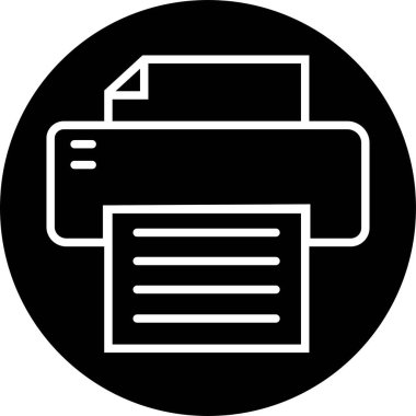 Satır Biçimi düzenlenebilir stoktaki yazıcı simgesi. Belge yazdırma veya faks sembolü. Web sitesi veya mobil uygulama için vektör illüstrasyonu. Yazdırma işareti. Şeffaf arkaplanda birinci kalite sembol izole edildi.