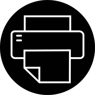 Satır Biçimi düzenlenebilir stoktaki yazıcı simgesi. Belge yazdırma veya faks sembolü. Web sitesi veya mobil uygulama için vektör illüstrasyonu. Yazdırma işareti. Şeffaf arkaplanda birinci kalite sembol izole edildi.