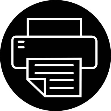 Satır Biçimi düzenlenebilir stoktaki yazıcı simgesi. Belge yazdırma veya faks sembolü. Web sitesi veya mobil uygulama için vektör illüstrasyonu. Yazdırma işareti. Şeffaf arkaplanda birinci kalite sembol izole edildi.