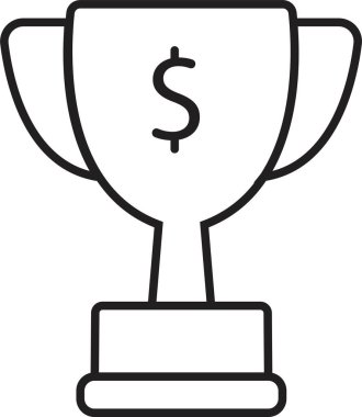 Kupa ikonu. Kazanan sembol, düzenlenebilir hisse senedi. Vektör şampiyonu kupası. Birincilik Kupası. Şeffaf arka planda minimalist hipster bardağı. Web sitesi ve mobil uygulama tasarımı için hatıra işareti.