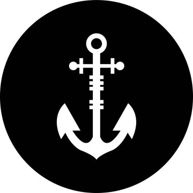 Çapa simgesi dolgu biçiminde. Gemi çapa vektörü. Denizcilik deniz teknesi çizim sembolü. Çapalı ve ipli deniz retro amblemi logosu, şeffaf arkaplanda izole edilmiş logo ilhamı..