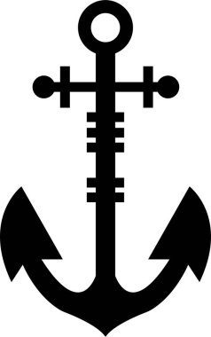 Çapa simgesi dolgu biçiminde. Gemi çapa vektörü. Denizcilik deniz teknesi çizim sembolü. Çapalı ve ipli deniz retro amblemi logosu, şeffaf arkaplanda izole edilmiş logo ilhamı..