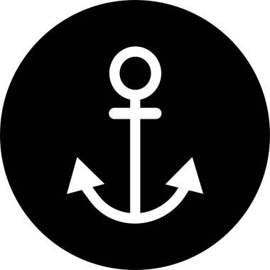 Çapa simgesi dolgu biçiminde. Gemi çapa vektörü. Denizcilik deniz teknesi çizim sembolü. Çapalı ve ipli deniz retro amblemi logosu, şeffaf arkaplanda izole edilmiş logo ilhamı..