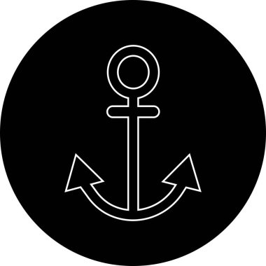 Satır biçiminde sunucu simgesi. Gemi çapa vektörü. Denizcilik deniz teknesi çizim sembolü. Çapalı ve ipli deniz retro amblemi logosu, şeffaf arkaplanda izole edilmiş logo ilhamı..