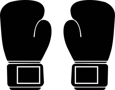 Boks eldivenleri düz stil. Asılmak ve korunmak için boksör malzemeleri. Spor aletleri, güçlü yumruklar. Şeffaf arkaplanda izole edilmiş spor teması üzerine grafik tasarım ögesi.