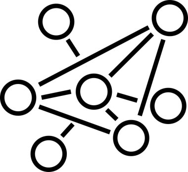 İş ağı çizgisi simgesi. Bilgi grafiği için uygun ağ, küresel bağlantı, topluluk, ilişki, sosyal medya iletişimi, web sitesi ve şeffaf arkaplan üzerine yazdırma medyası içerir.