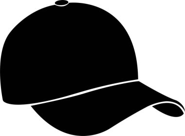 Düz moda Cap simgesi. Sıradan tekstil aksesuarları. Web, mobil ve bilgi grafikleri için beysbol şapkası taslak ikonu. El çizimi beyzbol şapkası vektörü şeffaf arkaplanda izole.