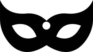 Karnaval maskeleri siluetleri. Mardi Gras ve Cadılar Bayramı için maskeli balonun, geçit töreninin ve karnavalın simgesi. Şeffaf arkaplanda izole edilmiş süslü yüz maskesi ögesi.