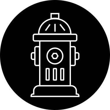 Yangın hidrat ikonu. Yangın söndürücü güvenlik işareti var. Susuz Siyah Tasarım Düzenlenebilir Stok. Saydam arkaplanda izole edilmiş yazdırma, mobil veya web uygulaması için acil servis vektör kullanımı.