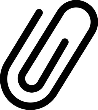 Bağlantı simgesi. Eklenen siyah bağlantı dosyası, ataç illüstrasyonu şeffaf arkaplanda izole edildi. Dahili web sayfası URL simgesi, ekleme belgesi. Ofis ataç sembolü. Kalın çizgi vektör işareti.