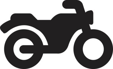 Motosiklet ve bisiklet doldurma ikonu. Motokros ve dağıtım retro ve modern araç yan görüntüsü şeffaf arka planda izole edildi. Taşıma sembolü. Uygulamalar ve web siteleri için motosiklet silueti düz tasarımı.