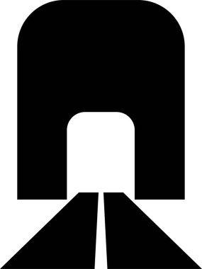 Tünel işareti çoklu seri biçim simgesi. Web sitesi veya mobil uygulama için demiryolu uyarı simgesinin vektörünü doldur. Otoyol, otomobil köprüsü, şeffaf arka planda ulaşım altyapısı.