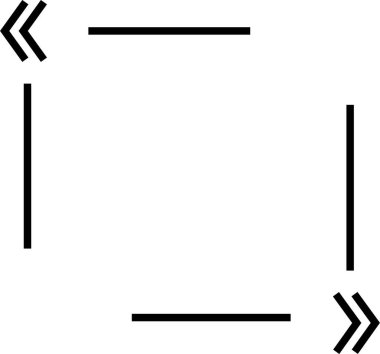 Kutu çerçeve simgesinden alıntı yap. Metin günlük bilgi bloğu. Saydam arkaplanda izole edilmiş tanımlama, yorum ve alıntı tasarımı için siyah çizgi vektör illüstrasyonunun boş şablonu.