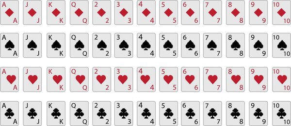 Set of Playing cards deck vectors with Diamonds, Clubs, Hearts and spades icons. Casino Poker and gambling graphic element isolated on transparent background. Ace card winning poker hand illustration.