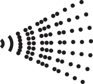 Sprey ikonu. Su, parfüm ya da gaz piktogramı, nemlendirici buhar, bulut saç spreyi ya da duş damlası, burun spreyi, şeffaf arkaplanda izole edilmiş sprey serpinti sıvısı..