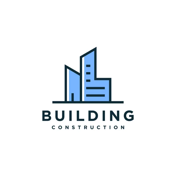Modern Yapı Logosu Tasarımı Mimari Inşaat Premium Vektörü — Stok Vektör