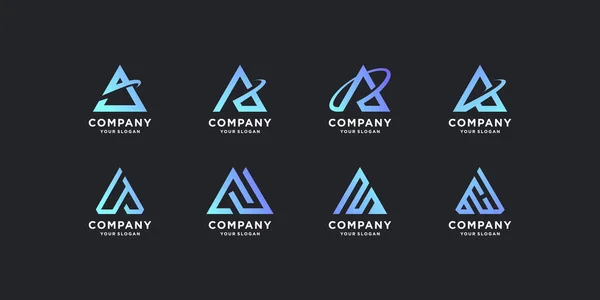 Logo Colection Modern Concept Business Corporate Financial Premium Vector — Stock Vector