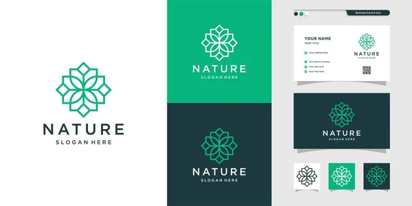 Natural Logo Business Card Design Inspiration Energy Abstract Card Icon — Stock Vector