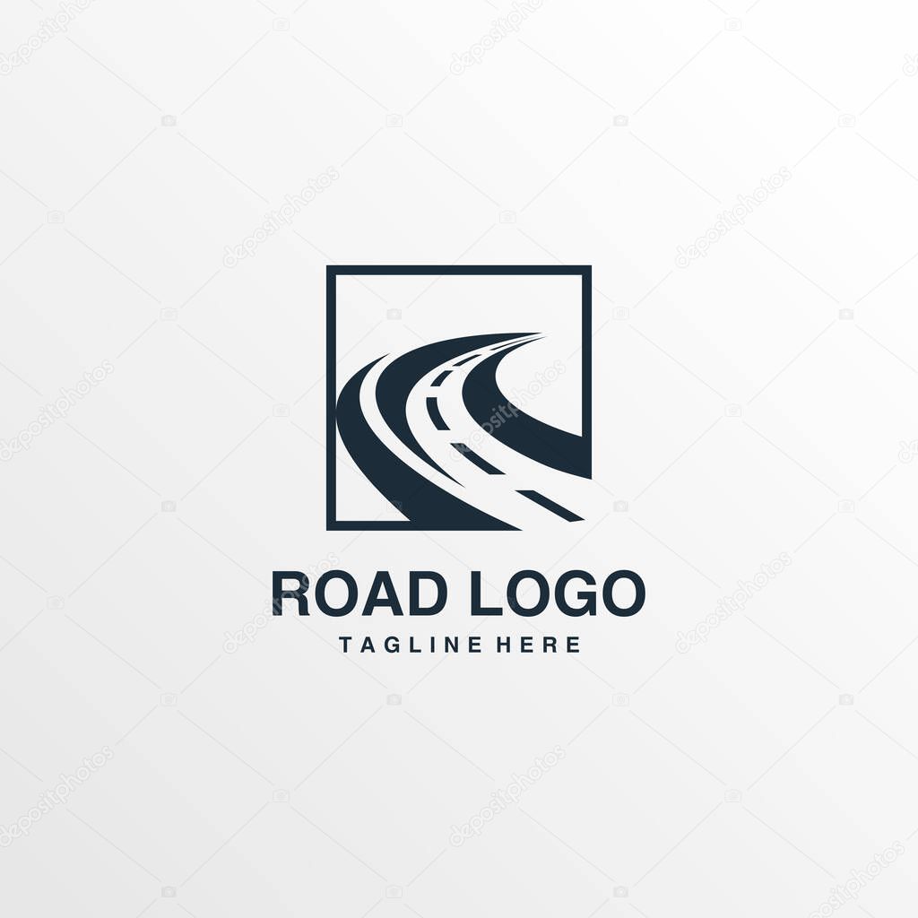 Road logo illustration, company, cool design, Premium Vector