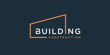 Modern çizgi sanat tasarımı, tasarım şablonu, logo, logo şablonu Premium Vektörü ile logo oluşturma
