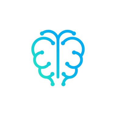 Modern kavramlara sahip teknoloji logosu kavramı, beyin, özet, bağlantı