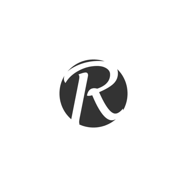 一个独特而优雅的标志的图解 其首字母为R 适用于个人和其他人士 — 图库矢量图片