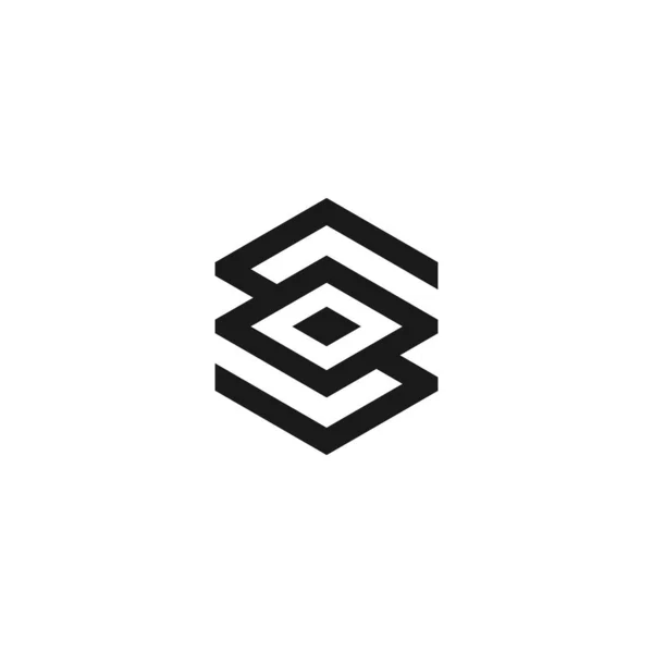 Logotipo Vetor Com Forma Letra Abstrato Moderno Único Limpo Marca — Vetor de Stock