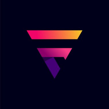 F harfi logo tasarımı ilham verici gradyan modern konsept bölüm 2