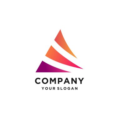 Harf A logo şablonu gradyan modern konsept bölüm 1
