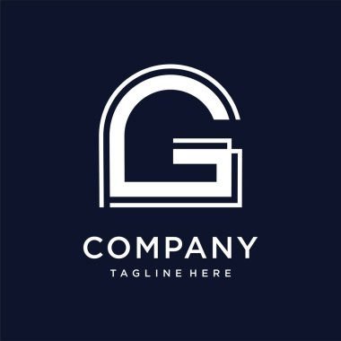 G harfli harf logosu ve modern tarz bölüm 6, şirket, modern, ilk, logo şablonu