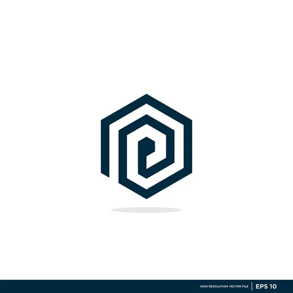 Векторный Логотип Формой Буквы Абстрактный Современный Уникальный Чистый Бренд Компания — стоковый вектор