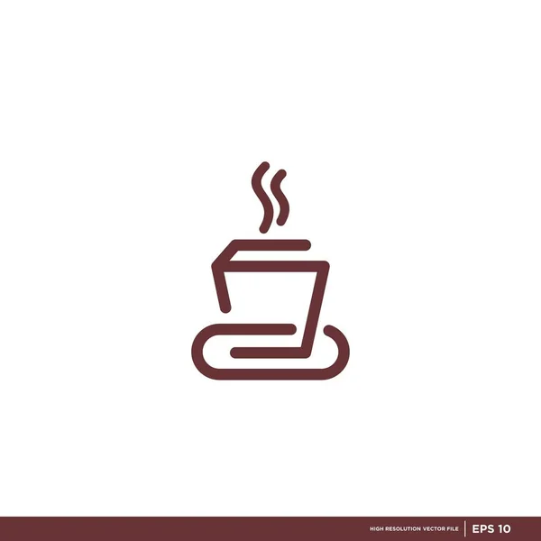Отличный Логотип Чашки Кофе Искушает Вектор Развития Вектор — стоковый вектор