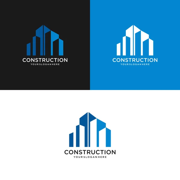 Logotipo Construção Com Conceito Moderno Ilustração Empresa Construção Imobiliário —  Vetores de Stock