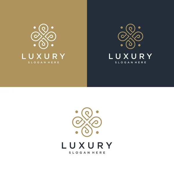 Beleza Logotipo Luxo Ilustração Beleza Moda Salão Beleza Spa Vetor — Vetor de Stock