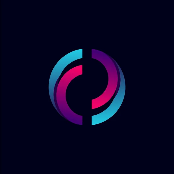 Brev Logo Design Inspiration Med Lutning Cirkel Koncept — Stock vektor