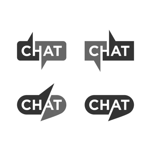 Raccolta Vettoriale Chat Con Concetto Unico — Vettoriale Stock